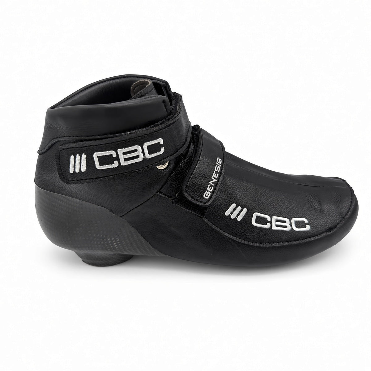 CBC GENESIS black short track boot, side view