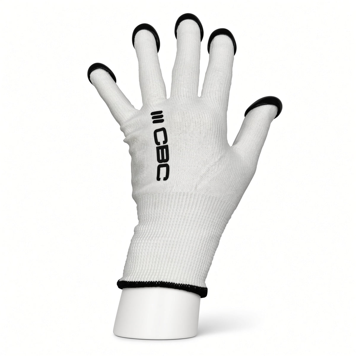 CBC Short Track Glove, white with carbon tips