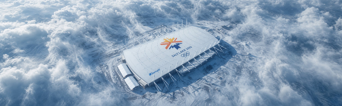 Salt Lake 2002 Olympic Oval above the clouds