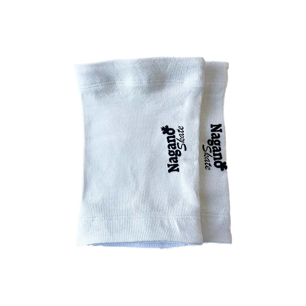 Nagano Skate Imperium double-layer ankle guards, white pair
