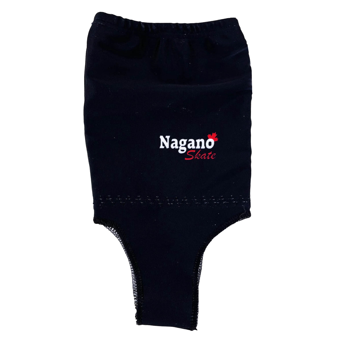 Nagano Skate long track ankle guards, black front view