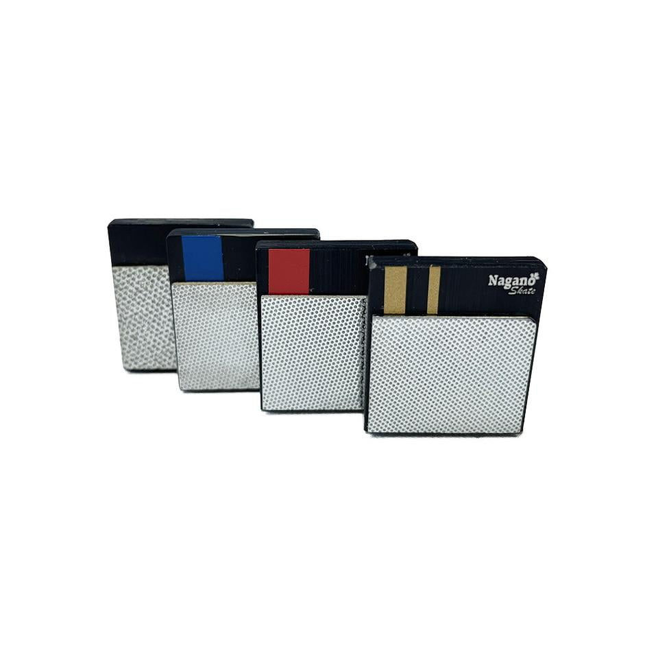 Nagano Skate two-sided diamond de-burring plates, four grit colors