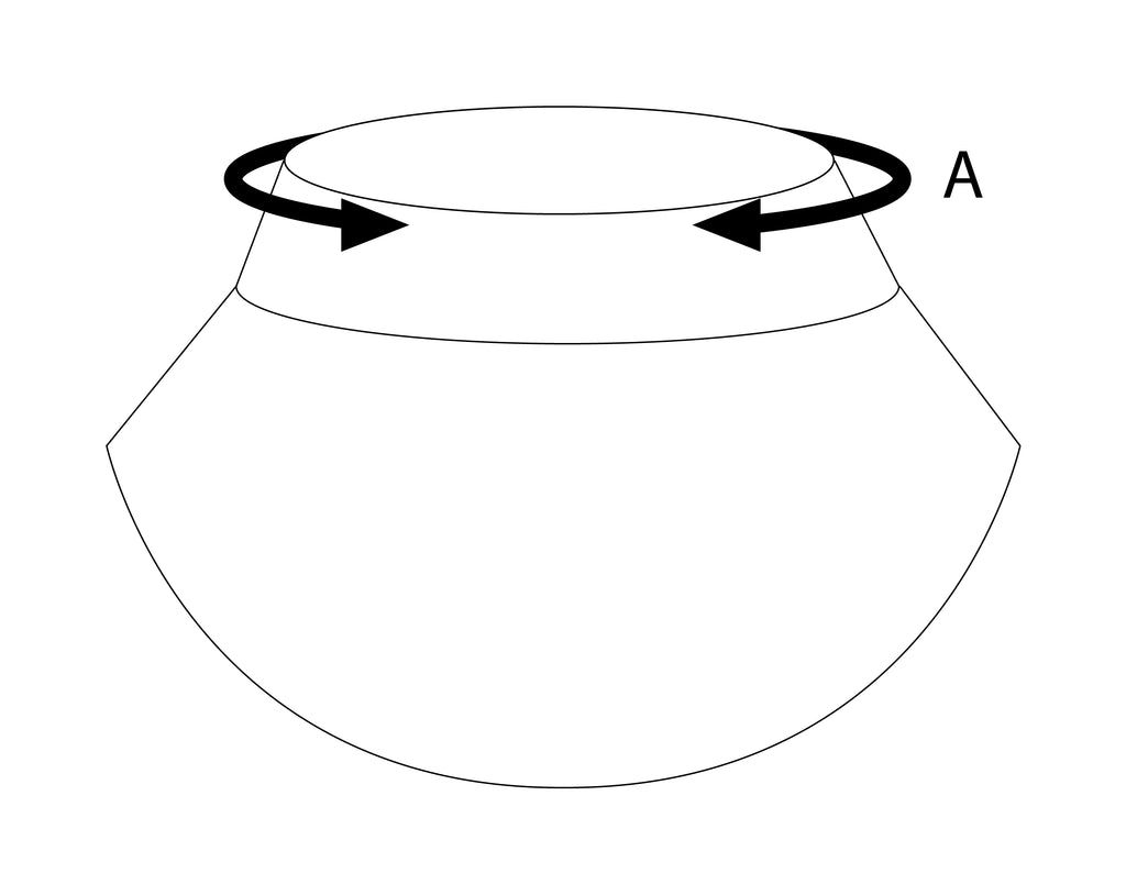 Skate-Tec Dyneema neck protector, sizing diagram