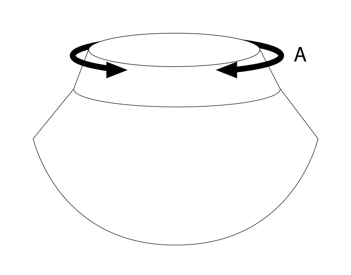 Skate-Tec Dyneema neck protector, sizing diagram
